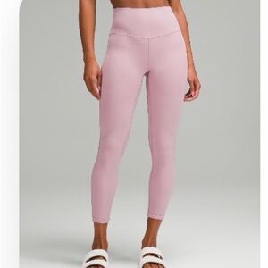 Lululemon Rose Blush 25” High Rise double lined Leggings.size 10